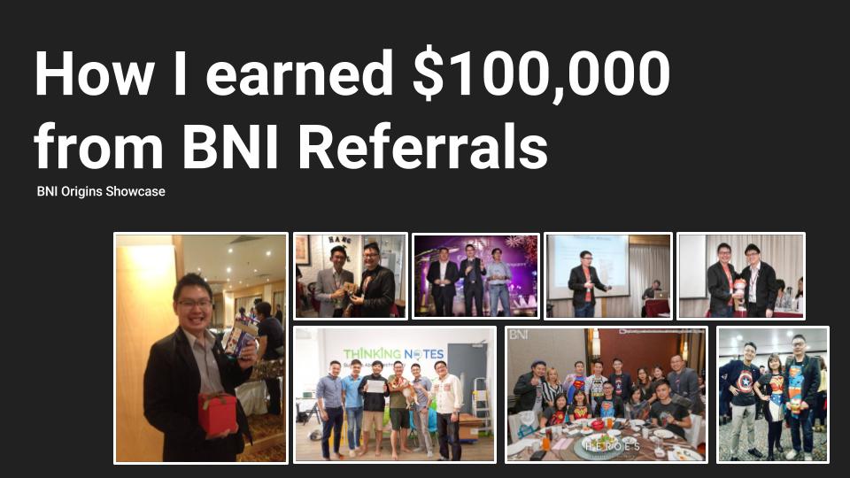 How I earn $100K from BNI Referrals